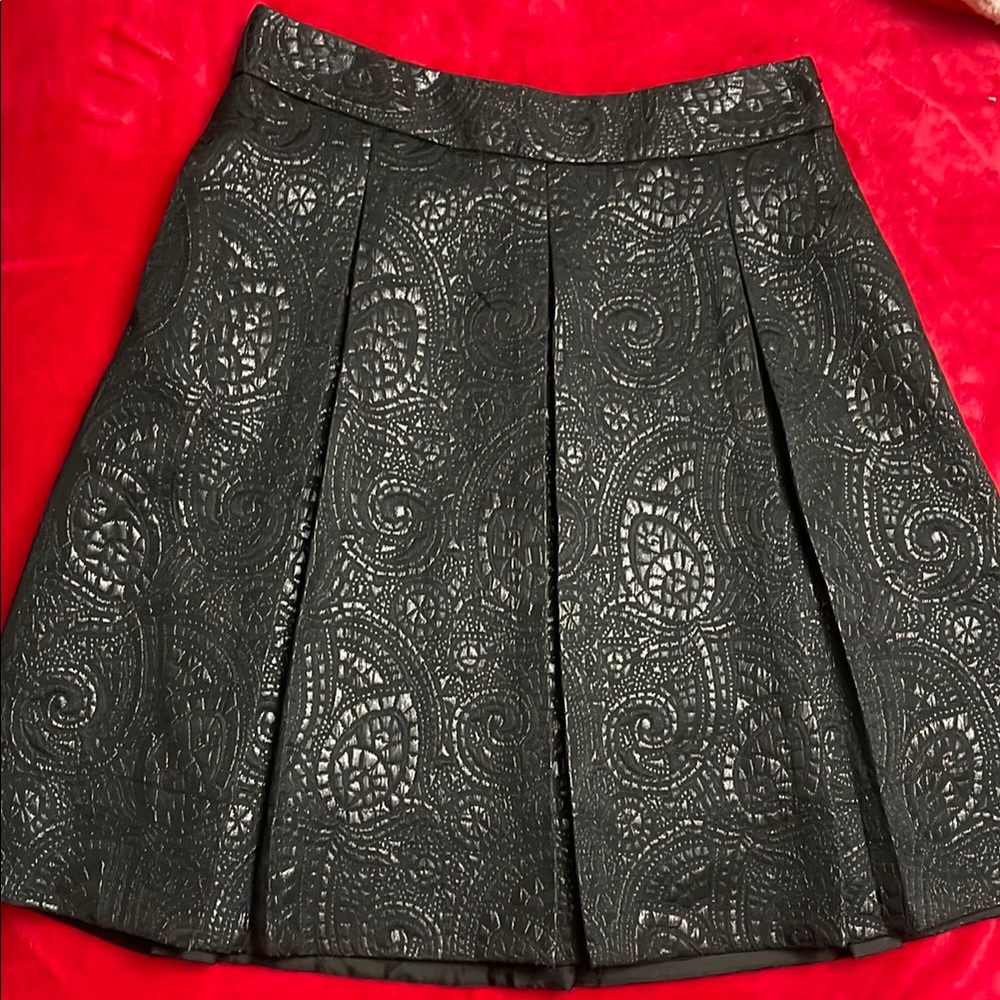 Banana Republic black Skater Skirt with Pleats